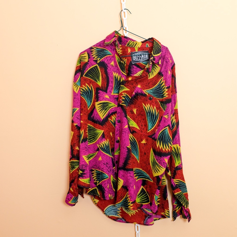 90s wild pattern shirt!